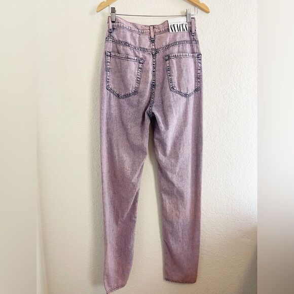 MOTHER SNACKS High Waisted Twizzy Skimp Wash Jeans in Silver Pink 27 - Picture 5 of 11